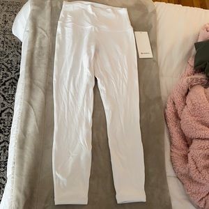 White lulu leggings